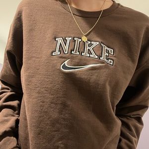 Brown “Nike” Crewneck